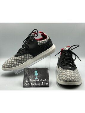 Creative Recreation Men's Black/White Deross  Polka Dot Mesh Sneakers Sz 11 3266